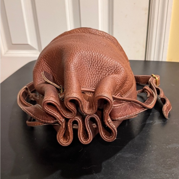Coach Rich Brown Leather Crossbody drawstring bucket Bag vintage 4437 - Picture 3 of 9